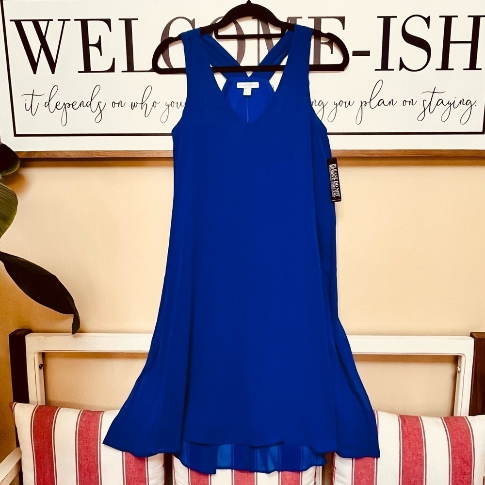 NY&C Sleeveless flowy A-line Sleeveless Chiffon XS blue